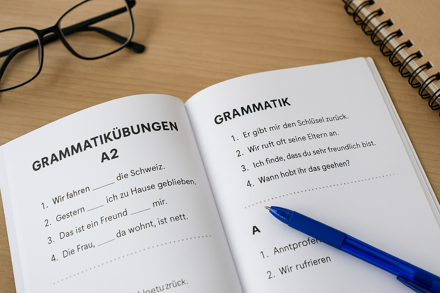 Deutsch A2 Grammatik