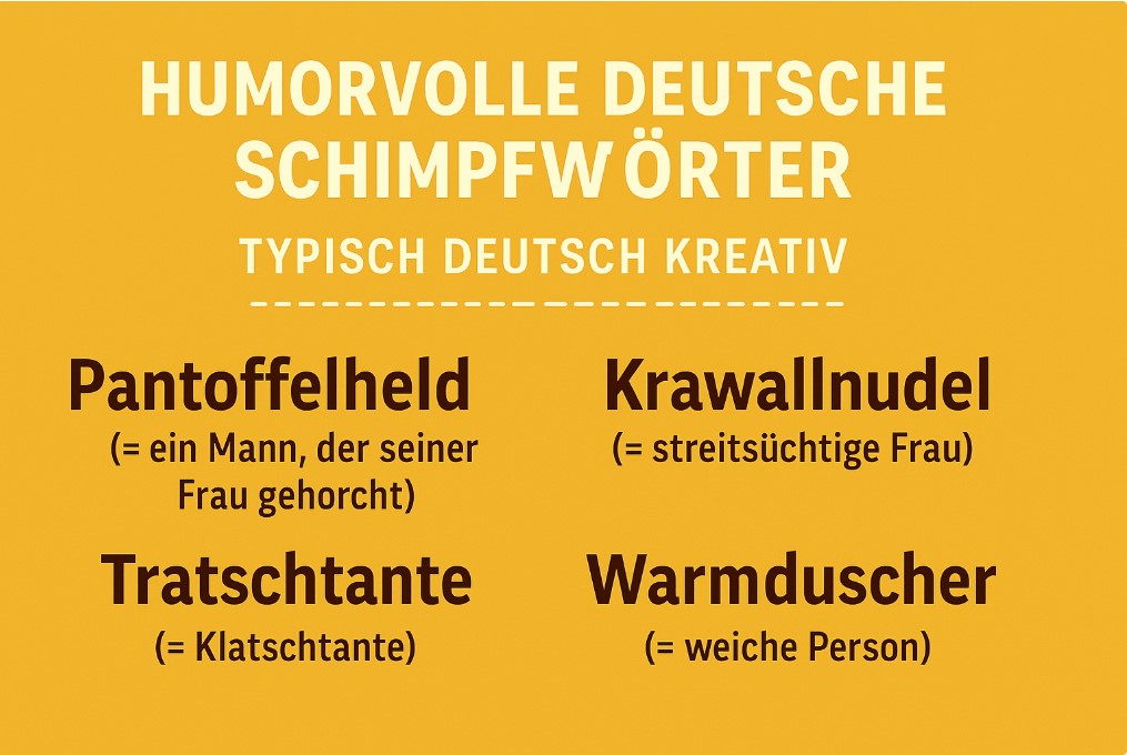 Humorvolle deutsche Schimpfwörter