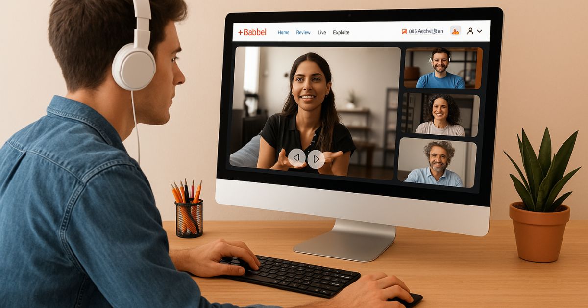 Babbel hilft, eine Sprache in realen Situationen zu lernen: Einkaufen, neue Freunde finden, Familienkommunikation