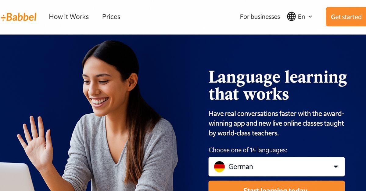 Die Babbel-Oberfläche ist benutzerfreundlich und einfach zu bedienen