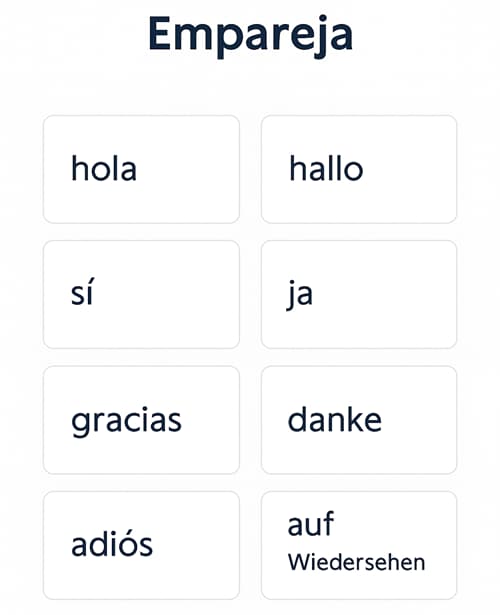Das integrierte Wiederholsystem und die Übung 'Hören und Nachsprechen' mit Spracherkennungstechnologie helfen, den Wortschatz zu festigen und die Aussprache effektiv zu verbessern