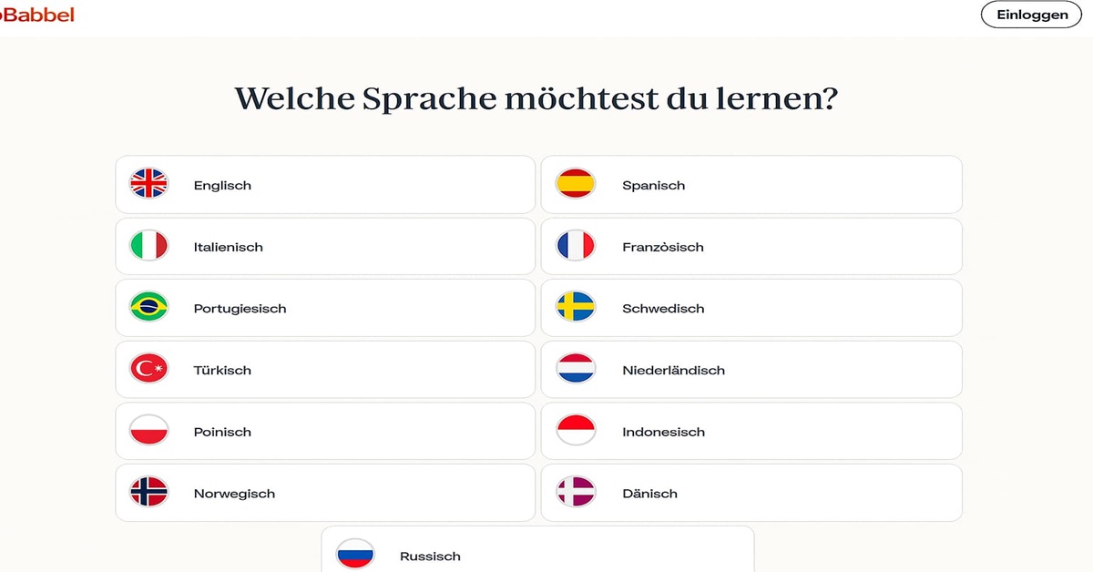 Babbel bietet qualitativ hochwertige Sprachkurse in 14 weit verbreiteten Sprachen an und ermöglicht Lernenden den Zugang zu einer vielfältigen Sprachauswahl