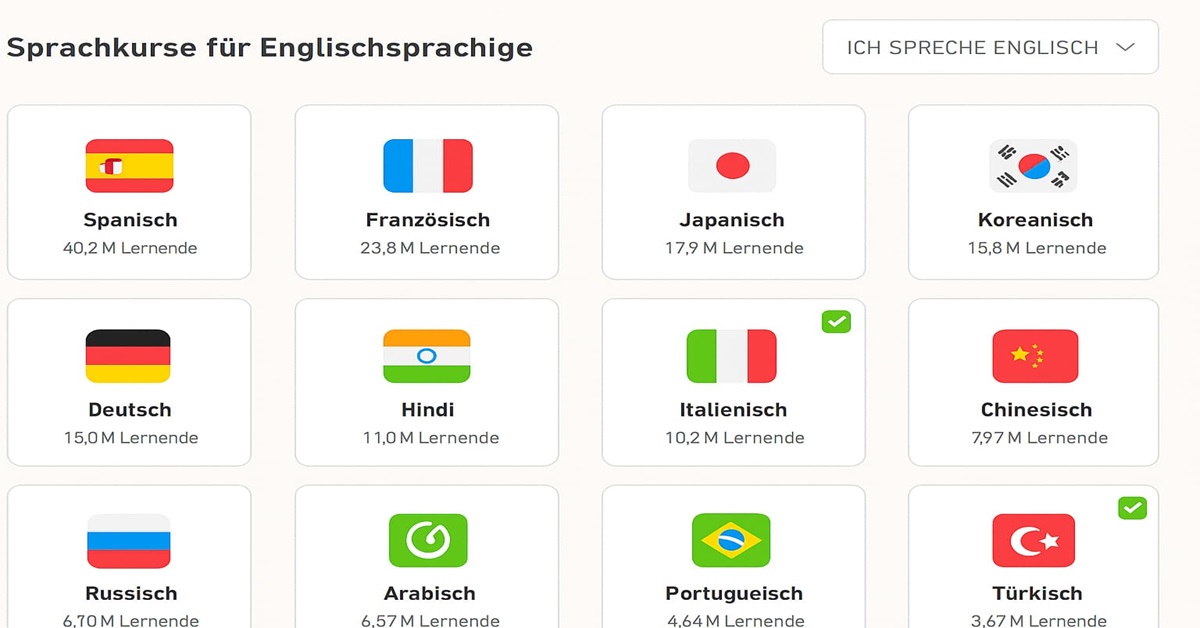 Dank seiner enormen Sprachenvielfalt bietet Duolingo die Möglichkeit, nicht nur weit verbreitete, sondern auch seltene und sogar fiktive Sprachen zu entdecken