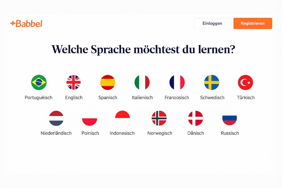 Babbel bietet mehr europäische Sprachen, während Busuu mit asiatischen Sprachkursen punktet