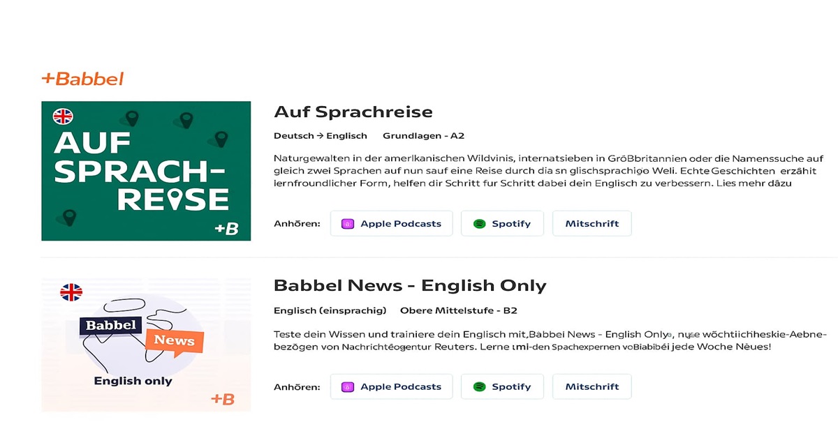 Babbel erweitert das Lernen mit Podcasts auf Spotify, Google und Apple Podcasts – ideal zum Vertiefen der Sprachkenntnisse