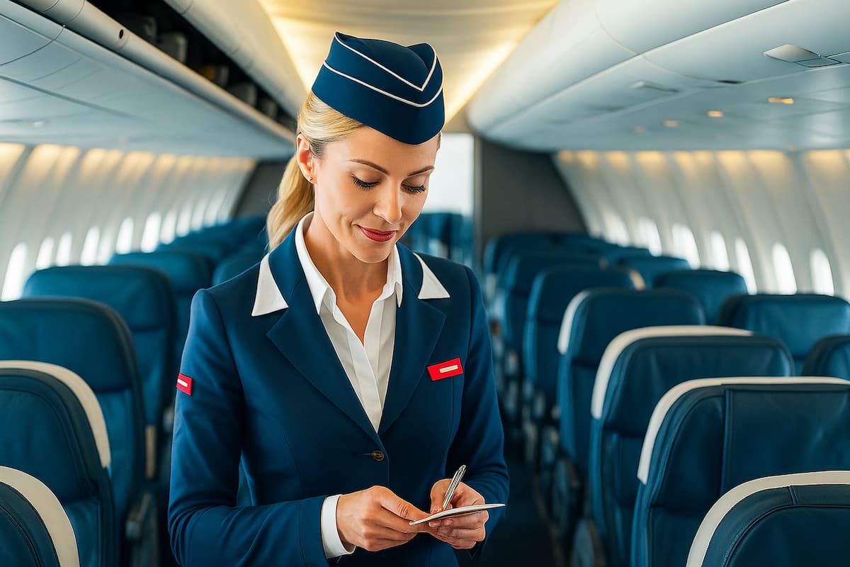 Flugbegleiter müssen strenge gesundheitliche und körperliche Anforderungen erfüllen – von einer Mindestgröße bis zur Einsatzfähigkeit in Notfällen – und zugleich den Uniform- und Erscheinungsrichtlinien der Airline entsprechen