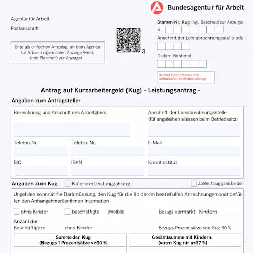 Die Arbeitszeitreduzierung darf erst beginnen, wenn der Arbeitgeber den Arbeitsausfall mit Gründen, Umfang und betroffenen Mitarbeitern bei der Agentur für Arbeit gemeldet hat