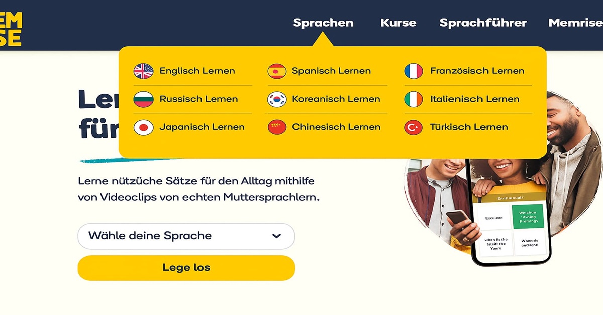 Für Englischsprachige bietet Memrise zusätzliche Lernsprachen wie Deutsch, Schwedisch, Polnisch und mehr.