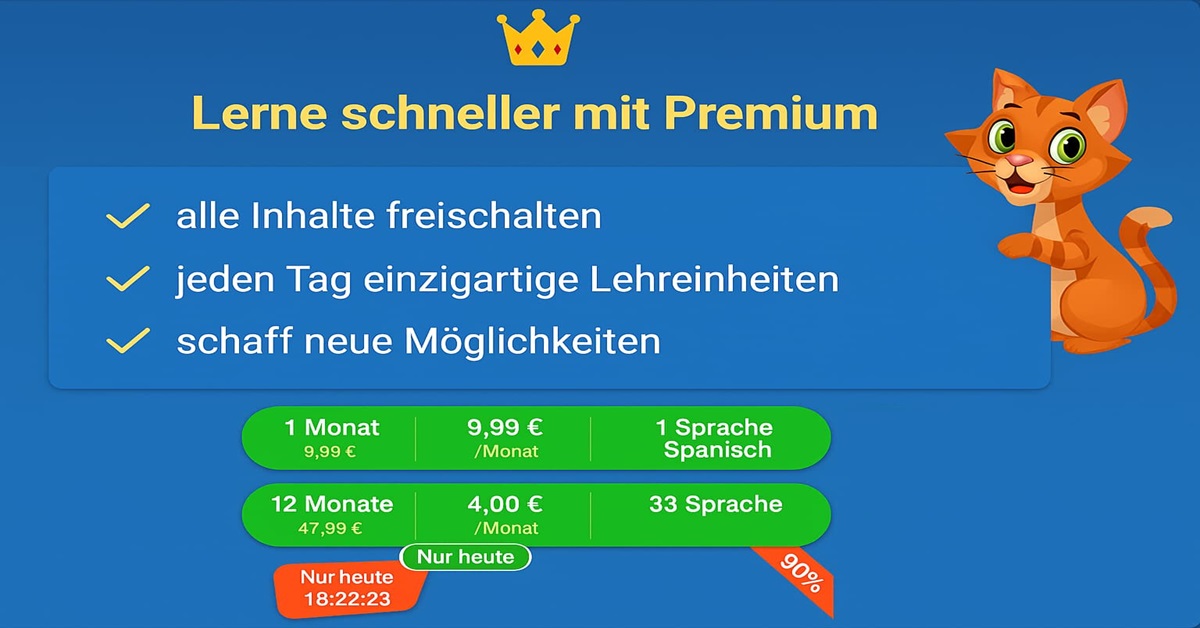 Mondly bietet eine 30-tägige kostenlose Testphase, bevor Nutzer ein kostenpflichtiges Abo-Modell wählen müssen
