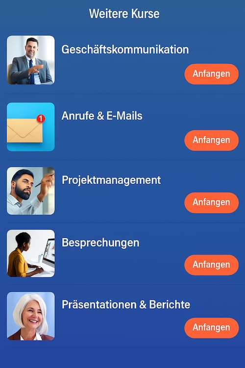 Mondly ermöglicht es, gezielt Themen zu wählen und praxisnahe Alltagssituationen wie Restaurantbestellungen oder Hotelanfragen zu üben