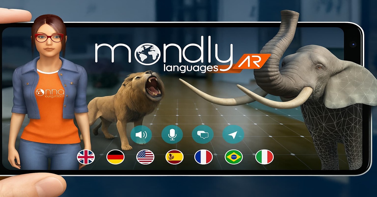 Mit der AR-Funktion von Mondly wird das Lernen zu einem spannenden interaktiven Erlebnis