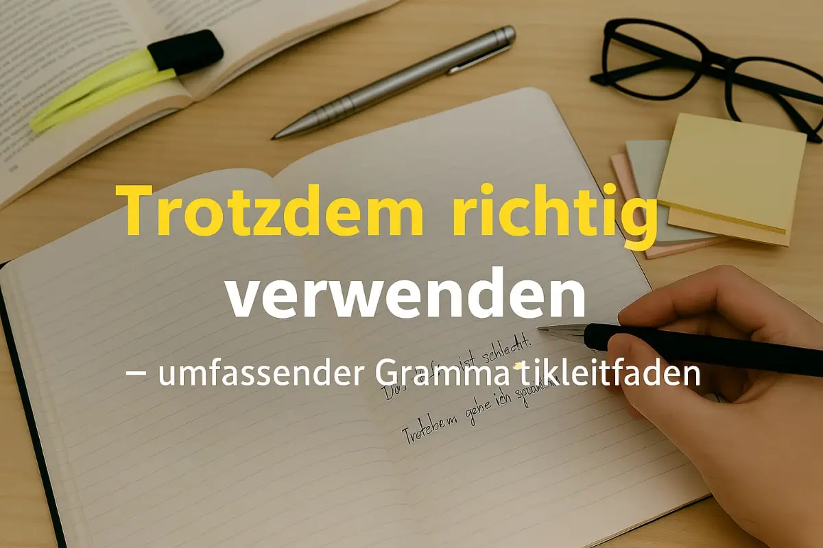 Trotzdem richtig verwenden – umfassender Grammatikleitfaden