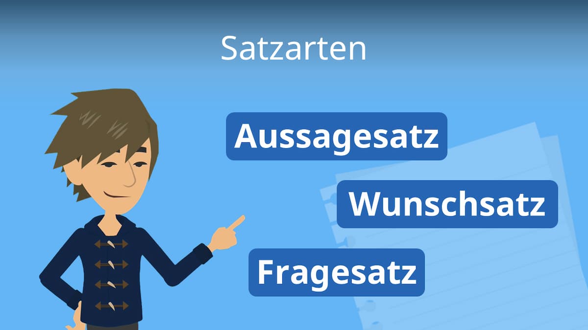 Aussagesatz Beispiel: Aufbau, Stellung des Verbs und Satzarten im Deutschen