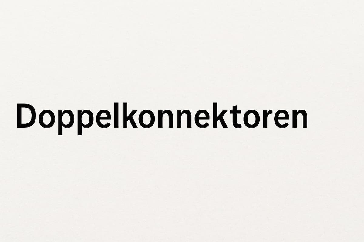 Doppelkonnektoren: Die zweiteiligen Konjunktionen für präzise deutsche Sätze